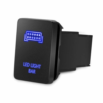 Small TOYOTA Replacement Dash Push Button Switch Blue LED for Prado Hilux Landcruiser - New Model